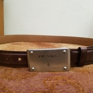 PRADA Signature Leather Belt